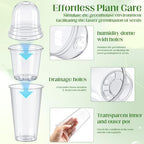 30 Pack 3.5" Self Watering Propagation Pots Clear, Plain Cup - Image 4