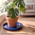 Ceramic Plant Saucer, 11.4 inch, Falling Blue - Image 5