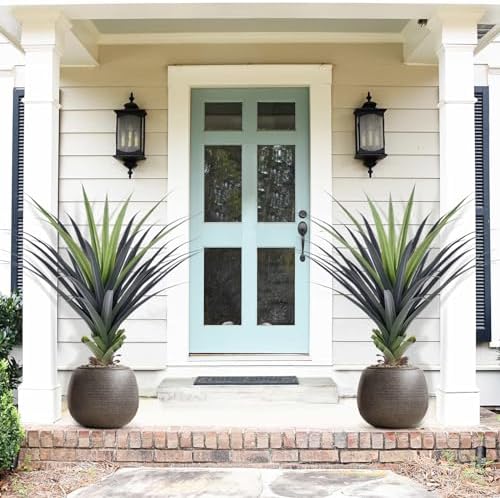 4ft Artificial Spiked Agave Plant, 48inch Faux Agave Plants Indoor Realistic Floor Plant Perfect for Front Porch, Patio, Indoor Outdoor Home, Office Decor (Set of 2) - Image 6