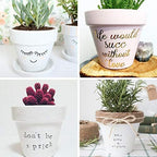 Winlyn 60 Pcs White Terra Cotta Pot - 2.5 Inch Tiny Mini Clay Pots with Drainage Holes Flower Nursery Terra Cotta Pots for Succulent Plants, Crafts, Wedding Baby Shower Favor - Image 4