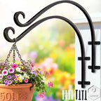 Hanging Plant Brackets Outdoor: 16 Inch 2 Pack Heavy-Duty Plant Hanger by Lifyzoon