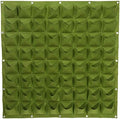64 Pockets Wall Hanging Plant Bag, Vertical Outdoor Garden Plant Grow Bag Felt Plants Flower Pocket Wall Hanging Planter Plant Grow Container (Green) by Unknown