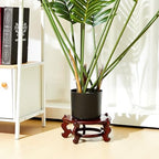 Geetery 2 Pcs 4–12 in Oriental Wooden Plant Stand Indoor Vase Stand, 8 in - Image 4
