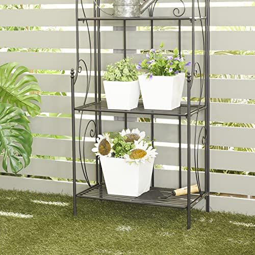 CosmoLiving by Cosmopolitan Metal Indoor Outdoor Planter, Set of 3 7", 11", 5" H, White - Image 2