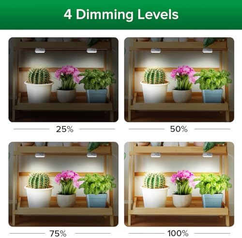 SANSI Puck Grow Lights for Indoor Plants,10W 2-Head Plant Lights with Timer - Image 3
