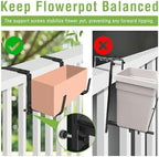 Window Box Brackets, Adjustable Hanging Railing Planter Box Brackets - Image 5