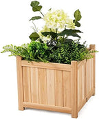 GRAFFY Raised Garden Bed, Folding Wood Planter Box w/Removable Bottom & Drainage, Indoor Outdoor Square Elevated Planter for Flower Herb Vegetable Fruit, Plant Container for Grass Lawn Patio Backyard by BUYNOW