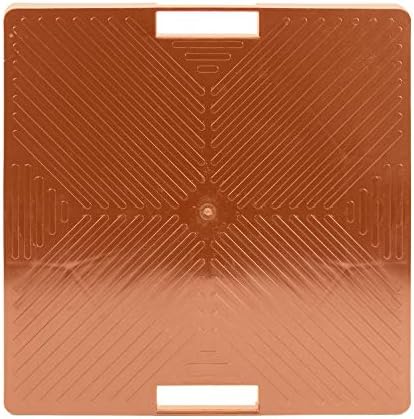 DeVaultEnterprises 16" Square Rolling Plant Caddy, Heavy Duty Plant Stand with Wheels, Indoor Outdoor Planter Base (1, Terracotta/Handle) - Image 3