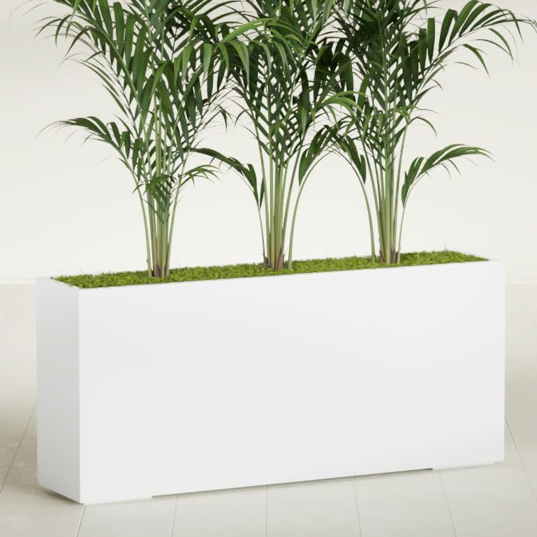 Greenline Alice Tall Rectangular Fiberglass Planter, Outdoor Planter Box - Image 2