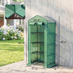 Mini Greenhouse, 4-Tier Portable Design with PE Cover and Screen Roof - Image 5