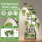 2 Pack Plant Stand Indoor with Grow Lights, 9 Tier Large Tall Plant Shelf - Image 3