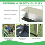 36 x 15 x 31 inch Galvanized Raised Garden Bed Outdoor with Legs & Storage Rack, Elevated Planter Box Standing Growing Bed for Backyard, Patio, Balcony, Balcony, 200lb Capacity Milk White - Image 5