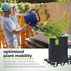 Plant Stand Outdoor – Plant Riser 5 Pack for Pots, Planters & Grow Bags | Heavy-Duty UV-Resistant Elevated Pot Stand for Drainage, Airflow, Root Health & Cleaner Patios – 19.7x7.5x2.4 in (Black) - Image 4