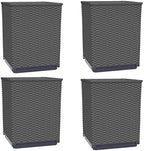 Planter Set of 4 Black Polypropylene Medium Decorative Inlays Succulent pots Geometric Design pots Cactus potsGeometric planters for Indoor Backyard - Image 2