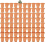 Yishang 2 inch Small Terracotta Pots with Drainage Holes,Mini Clay Ceramic Pottery Planter,Cactus Flower Nursery Terra Cotta Pots, for Indoor/Outdoor Succulent Plants, Crafts, Wedding Favor(80 Pack) by Yishang