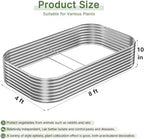 3 PCS 8x4ft Galvanized Raised Garden Bed Outdoor, Metal Garden Bed for Vegetables, Above Ground Garden Box for Flower, Steel Raised Beds for Gardening - Image 2