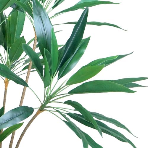 SIGNWIN Artificial Tree in Geometric Pattern Planter, Fake Dracaena Tree Silk Tree for Indoor and Outdoor Home Decoration - 66" Overall Tall (Plant Pot Plus Tree) - Image 4