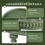 EOSAHR Beaded Wood Riser, Pedestal Stand for Bathroom Counter, Green - Image 6