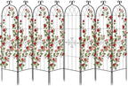 VEVOR Garden Trellis, 71 x 20 inch Rose Trellis, 8 Packs Garden Flower Rose Trellises with Powder-Coated Finish & Convenient Locking Design, Plant Support Trellises for Flowers, Vegetables, Roses by VEVOR