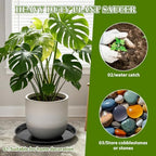 6 Pack 20 inch Plant Saucers for 17.5 inch Planters, Modern Matte Finish 18 20 22 25 inch Flower Pot Drip Tray Base for Indoors Outdoors, Heavy Duty Plant Trays to Catch Water, Black - Image 3