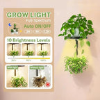 iDavosic.ly Plant Wall Hanger with Grow Lights Set of 4 for Indoor, Black - Image 3