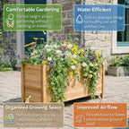 Tall Cedar Raised Garden Planter Box with Legs – Elevated Design for Comfortable Gardening, Custom Sizes for Home, Patio & Commercial Use (24" L x 18" W x 25" H) - Image 3