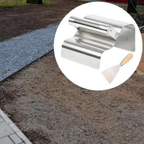 Landscape Curb Trowel, Stainless Steel Concrete Curbing Tool with Handle, Wave Edge for Garden Lawn Edging - Image 3