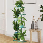 LINZINAR 6 Tier Plant Stand Indoor Outdoor Metal Flower Pot Display Shelf - Image 6