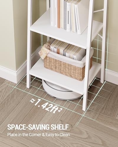 Hzuaneri Ladder Shelf, Bookshelf, Freestanding Corner Storage Shelf - Image 6