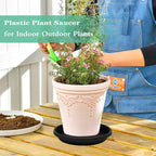 NIMYAU 4 Pack Plant Saucer 14 Inch, Heavy Sturdy Plastic Plant Trays for Pots, Plant Water Catcher Tray for Plants, Flower Pot Saucers, Plant Saucers for Indoors Outdoor - Image 4