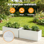 Metal Rectangular Planter 36" L x 15" W x 15" H, Galvanized Steel - Image 5