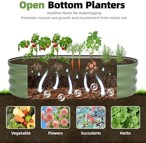 G GOOD GAIN 3Pcs Raised Garden Beds, Metal Planter Boxes Kit, Oliver - Image 4