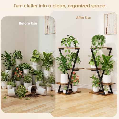 Plant Stand Indoor with Grow Lights - 6 Tiered lighted Plant Shelves Indoor - Image 7