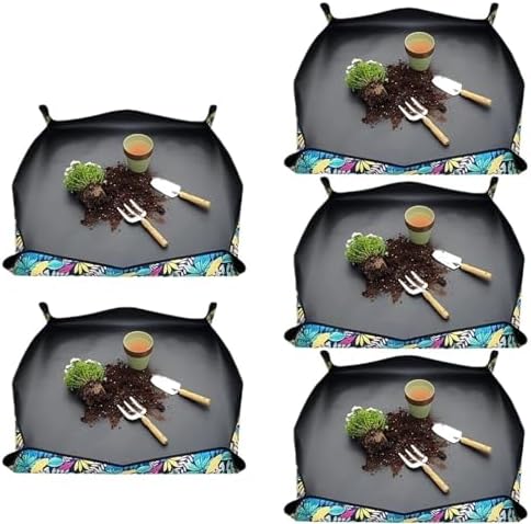 50CM Oxford Cloth Plant Repotting Mat Foldable Waterproof Gardening Potting Pad Flower Pots Transplanting Mats for Indoor Plant Repotting(50x50cm-5PCS) by Unknown