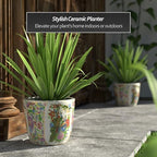 Red Lantern 10" Planter - Satsuma Peacock - Image 2