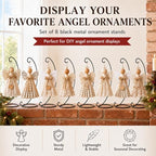 Ornament Display Stands Black Set of 8, 11 Inch Christmas Ornament Hangers for Glass Globes, Terrariums, Keepsake Balls, Memorial Ornaments, DIY Crafts, Holiday Table Décor and Display Hooks - Image 7