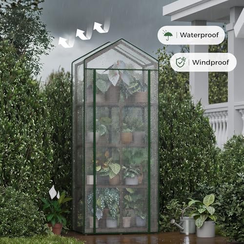Bamworld 4 Tier Mini Greenhouse Portable Green House with PE Cover for Indoor Outdoor - Image 5