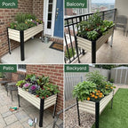 SnugNiture Raised Garden Bed with Legs, 48×18×32in, 2 Pack, White - Image 3