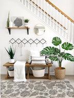 GnFlus Large Fake Plant 36" Faux Monstera Plant UV Resistant Fake Monstera Floor Plant Realistic Artificial Plants Indoor Outdoor for Home Office Farmhouse Garden Decor, 3ft Tall Artificial Tree - Image 4
