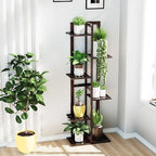 DolceLuna Plant Stand Indoor 6 Tier, Bamboo Plant Shelf Corner Flower Rack - Image 2