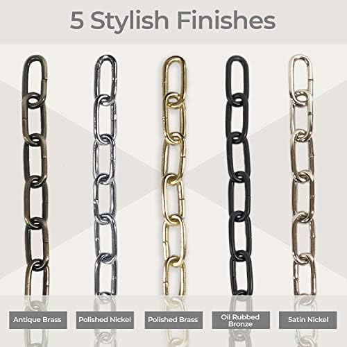 Royal Designs, Inc. LC-2004-PN-6-1 Heavy Duty Lighting Fixture Chain, Extendable up to 6ft, 60-Pound Weight Capacity, Polished Nickel - Image 7