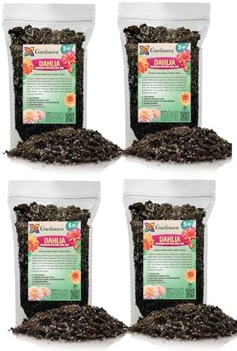 Gardenera Premium Dahlia Potting Soil Mix - Ideal for Growing Vibrant and Healthy Dahlias - 20 Quart by Gardenera