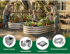 AHEONLAR 2pack 6×3×1ft Raised Garden Bed，Outdoor Galvanized Planter Boxes, Oval Large Metal Raised Garden Beds for Vegetables - Image 2
