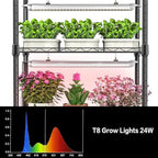 Plant shelf with grow light, 5-Tier 96W 23.2"L x 13.4"W x 61.4"H - Image 3