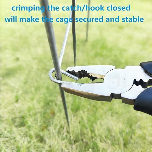 4 Pack 12x39 Inch Galvanized Folding Square Tomato Cages - Image 5