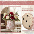 Ceramic Scroll Planter 6.5 Inch, Pink Floral - Image 5