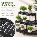 3 Tier Metal Plant Stand,Stepped Garden Corner Plant Shelf - Image 4
