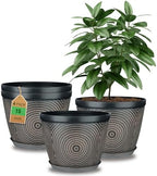 Quarut 15 Inch 4 Pack Large Pots, for Plants,Plastic Flower Pot for Indoor by Quarut