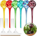 Plant Watering Globes, 6pcs Automatic Glass Watering Bulbs, Decorative Garden Watering Glass drip Ball with 6 Tags by Brajttt
