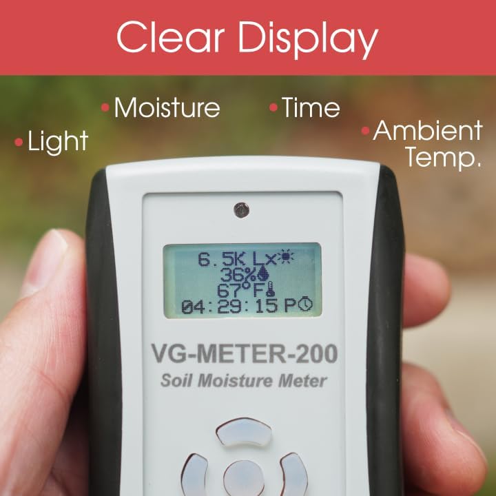 Professional Grade Digital Soil Moisture Meter with Dielectric Probe, Highly Accurate, Probe Will Never Corode, Graphical Backlit Display, Rugged Easy Grip Hand Held Case - Image 3